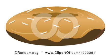 Clipart Maple Chocolate Donut - Royalty Free Vector Illustration by Randomway