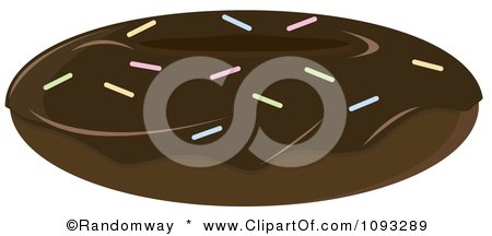 Clipart Chocolate Donut - Royalty Free Vector Illustration by Randomway