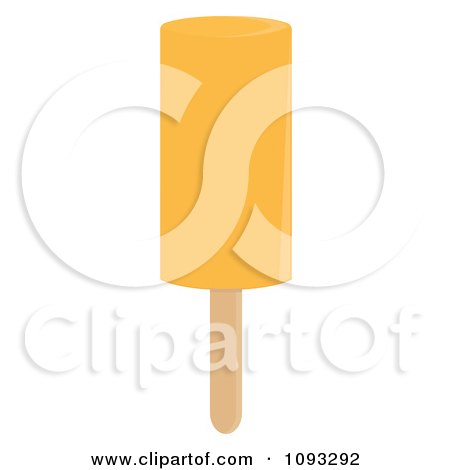 Clipart Orange Popsicle - Royalty Free Vector Illustration by Randomway