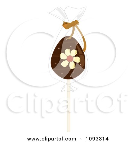 Clipart Chocolate Easter Egg Lolipop - Royalty Free Vector Illustration by Randomway