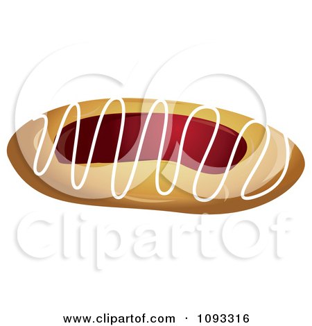 Clipart Raspberry Or Strawberry Danish - Royalty Free Vector Illustration by Randomway