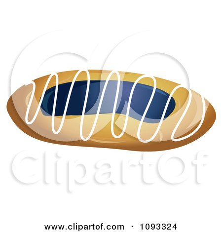 Clipart Blueberry Danish - Royalty Free Vector Illustration by Randomway