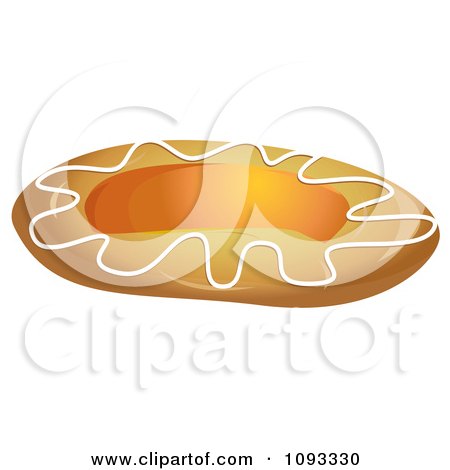 Clipart Orange Danish 1 - Royalty Free Vector Illustration by Randomway