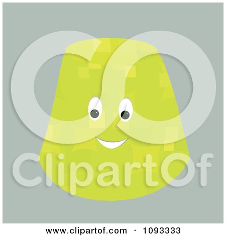 Clipart Green Happy Gum Drop - Royalty Free Vector Illustration by Randomway