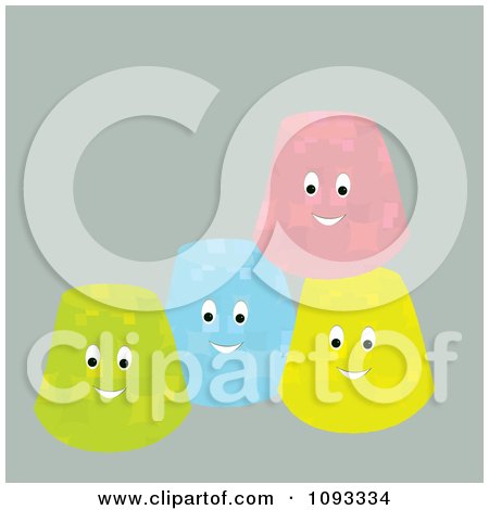 Clipart Happy Gum Drop Characters - Royalty Free Vector Illustration by Randomway