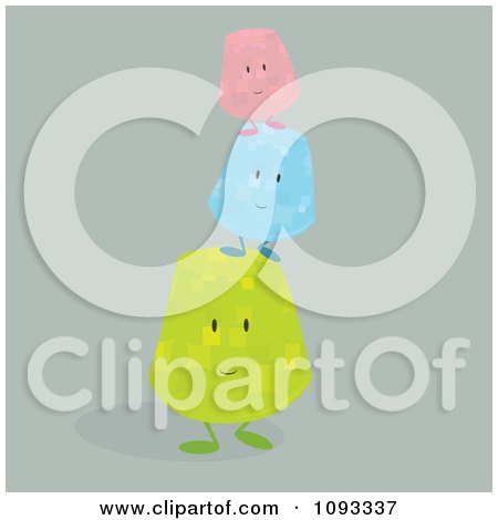 Clipart Colorful Gum Drop Characters 2 - Royalty Free Vector Illustration by Randomway