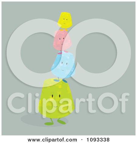Clipart Colorful Gum Drop Characters 3 - Royalty Free Vector Illustration by Randomway