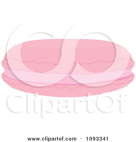 Clipart Pink Macaroon Cookie - Royalty Free Vector Illustration by Randomway