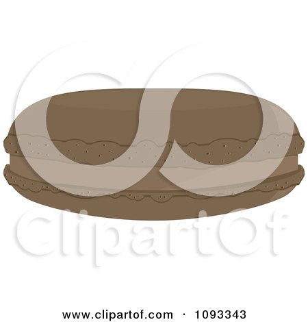 Clipart Chocolate Macaroon Cookie - Royalty Free Vector Illustration by Randomway