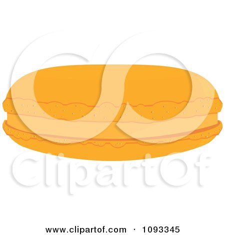 Clipart Orange Macaroon Cookie - Royalty Free Vector Illustration by Randomway