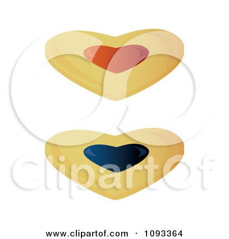 Clipart Heart Jelly Cookies 1 - Royalty Free Vector Illustration by Randomway