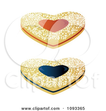 Clipart Heart Jelly Cookies 2 - Royalty Free Vector Illustration by Randomway