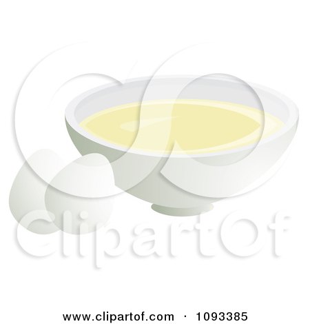 Clipart Eggs And A Bowl Of Whites - Royalty Free Vector Illustration by Randomway