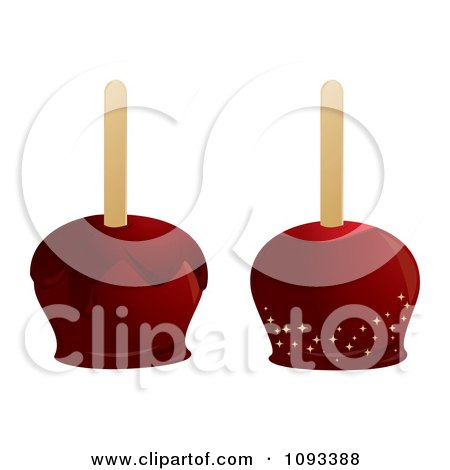 Clipart Red Candied Apples - Royalty Free Vector Illustration by Randomway