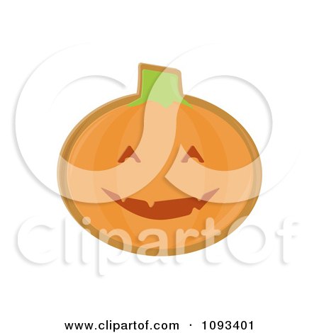 Clipart Halloween Pumpkin Cookie 3 - Royalty Free Vector Illustration by Randomway