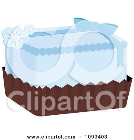 Clipart Blue Petite Four - Royalty Free Vector Illustration by Randomway