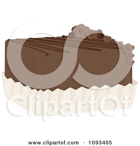 Clipart Chocolate Petite Four - Royalty Free Vector Illustration by Randomway