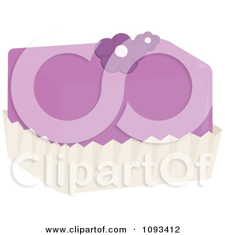 Clipart Purple Floral Petite Four - Royalty Free Vector Illustration by Randomway