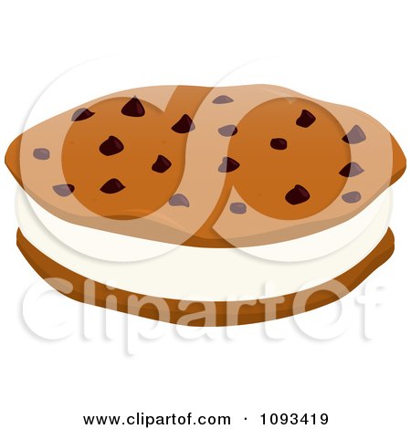 Clipart Ice Cream Cookie Sandwich 2 - Royalty Free Vector Illustration by Randomway