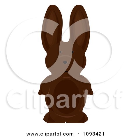 Clipart Chocolate Easter Bunny 3 - Royalty Free Vector Illustration by Randomway