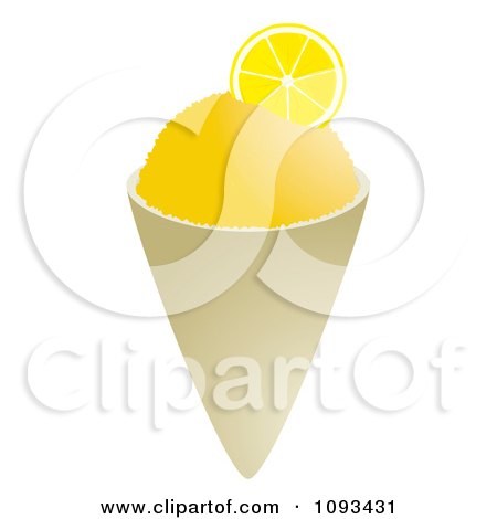 Clipart Lemon Snow Cone - Royalty Free Vector Illustration by Randomway