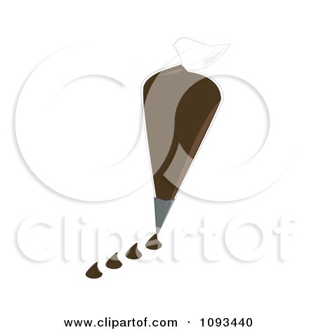 Clipart Piping Bag Making Chocolate Chips - Royalty Free Vector Illustration by Randomway
