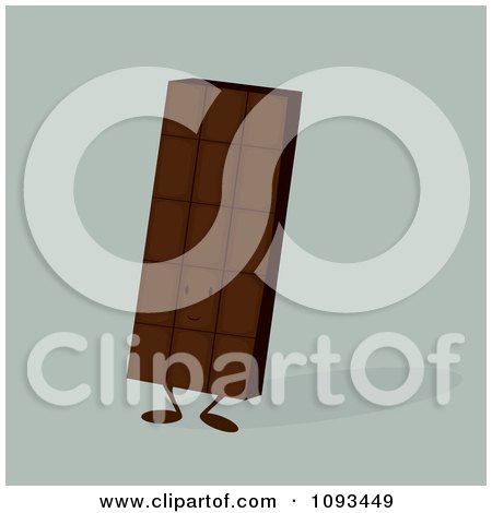 Clipart Chocolate Candy Bar Character - Royalty Free Vector Illustration by Randomway