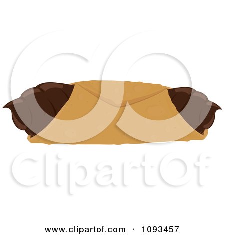 Clipart Chocolate Cannoli - Royalty Free Vector Illustration by Randomway