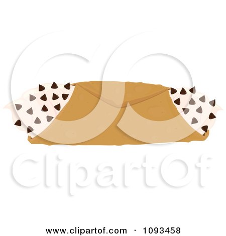 Clipart Chocolate Chip Cannoli - Royalty Free Vector Illustration by Randomway