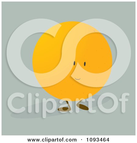 Clipart Orange Character 5 - Royalty Free Vector Illustration by Randomway