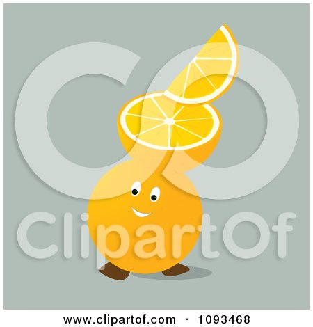 Clipart Orange Character 4 - Royalty Free Vector Illustration by Randomway