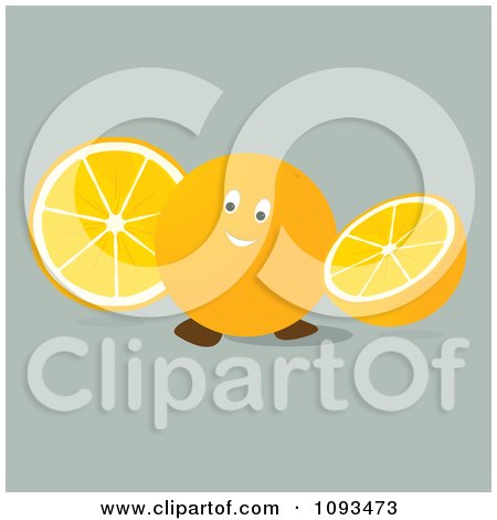 Clipart Orange Character 2 - Royalty Free Vector Illustration by Randomway