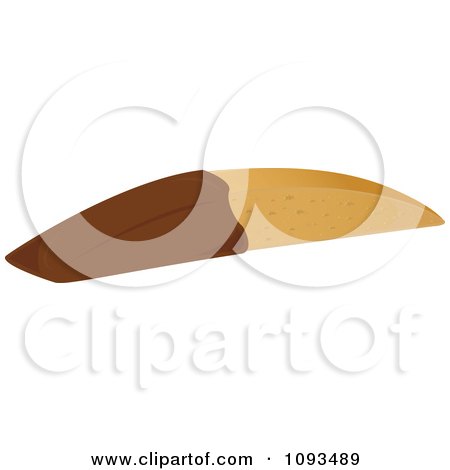 Clipart Chocolate Dipped Biscotti - Royalty Free Vector Illustration by Randomway