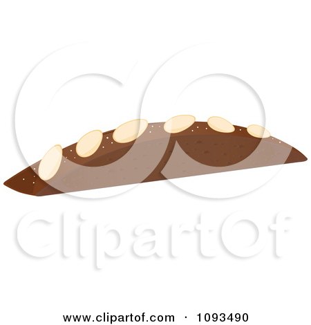 Clipart Chocolate Almond Biscotti - Royalty Free Vector Illustration by Randomway