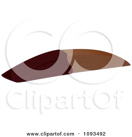 Clipart Chocolate Dipped Biscotti - Royalty Free Vector Illustration by Randomway