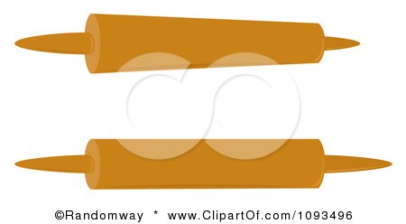 Clipart Two Rolling Pins - Royalty Free Vector Illustration by Randomway