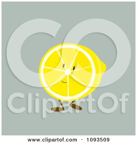 Clipart Lemon Character - Royalty Free Vector Illustration by Randomway