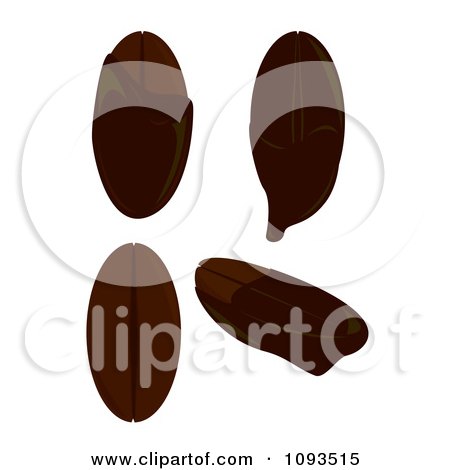 Clipart Chocolate Covered Coffee Beans - Royalty Free Vector Illustration by Randomway