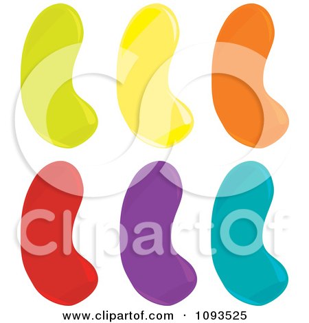 Clipart Colorful Jelly Beans - Royalty Free Vector Illustration by Randomway