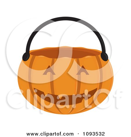 Clipart Halloween Pumpkin Basket 2 - Royalty Free Vector Illustration by Randomway