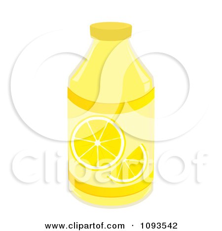 Clipart Bottle Of Lemonade - Royalty Free Vector Illustration by Randomway