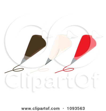 Clipart Icing Piping Bags - Royalty Free Vector Illustration by Randomway