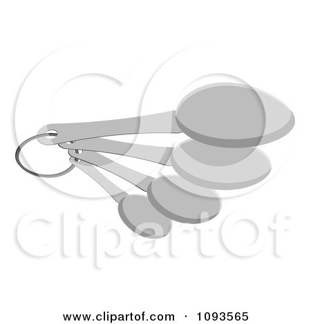 Clipart Silver Measuring Spoons - Royalty Free Vector Illustration by Randomway