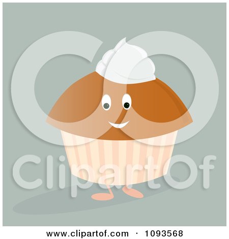 Clipart Muffin Character - Royalty Free Vector Illustration by Randomway