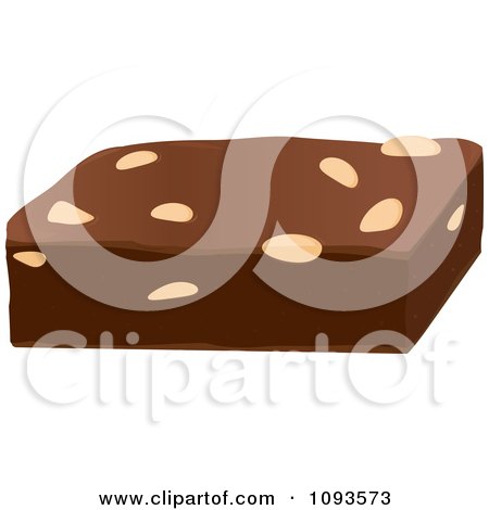 Clipart Chocolate Nut Brownie - Royalty Free Vector Illustration by Randomway