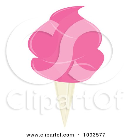 Clipart Pink Cotton Candy - Royalty Free Vector Illustration by Randomway