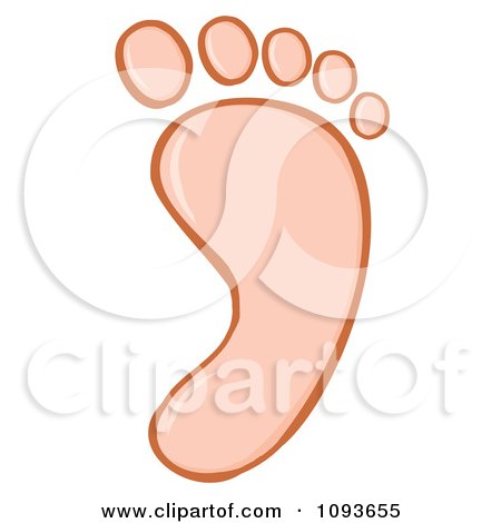 Clipart Foot - Royalty Free Vector Illustration by Hit Toon