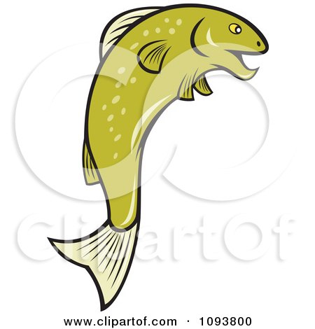 Clipart Green Fish With Spots - Royalty Free Vetor Illustration by patrimonio