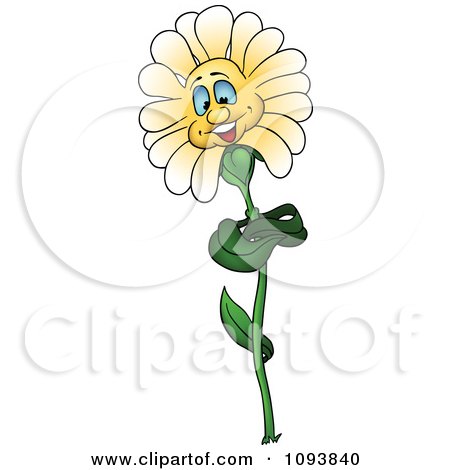 Clipart Friendly Daisy Flower - Royalty Free Vector Illustration by dero