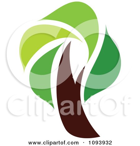Clipart Green Tree Logo 15 - Royalty Free Vector Illustration by elena